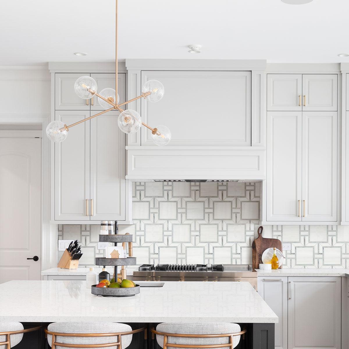 MSI Bianco Dolomite Alana 12" x 12" Polished Marble Mosaic Tile
