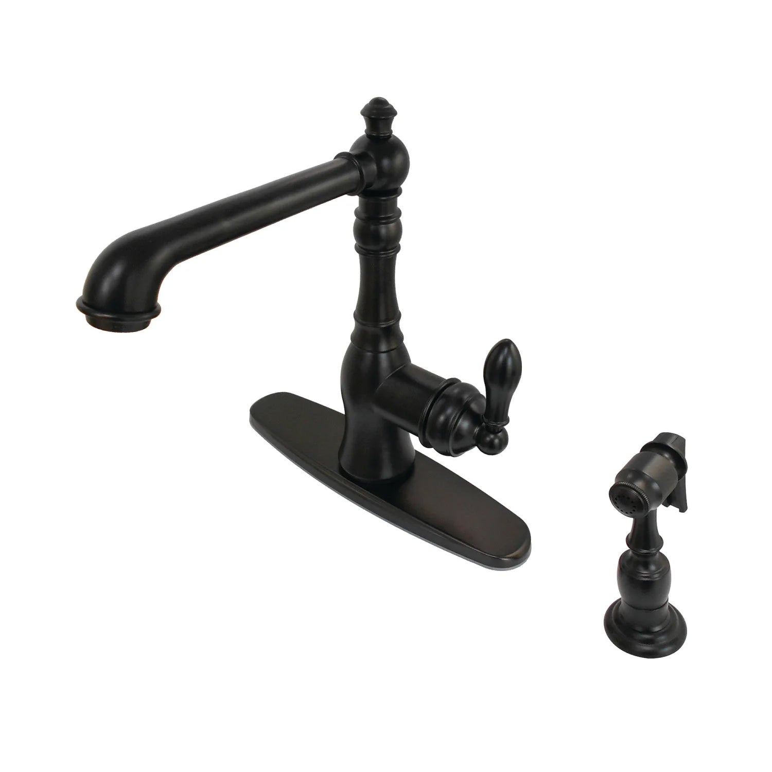 American Classic E Single-Handle 2-Hole/4-Hole Deck Mount Brass Side Sprayer Kitchen Faucet