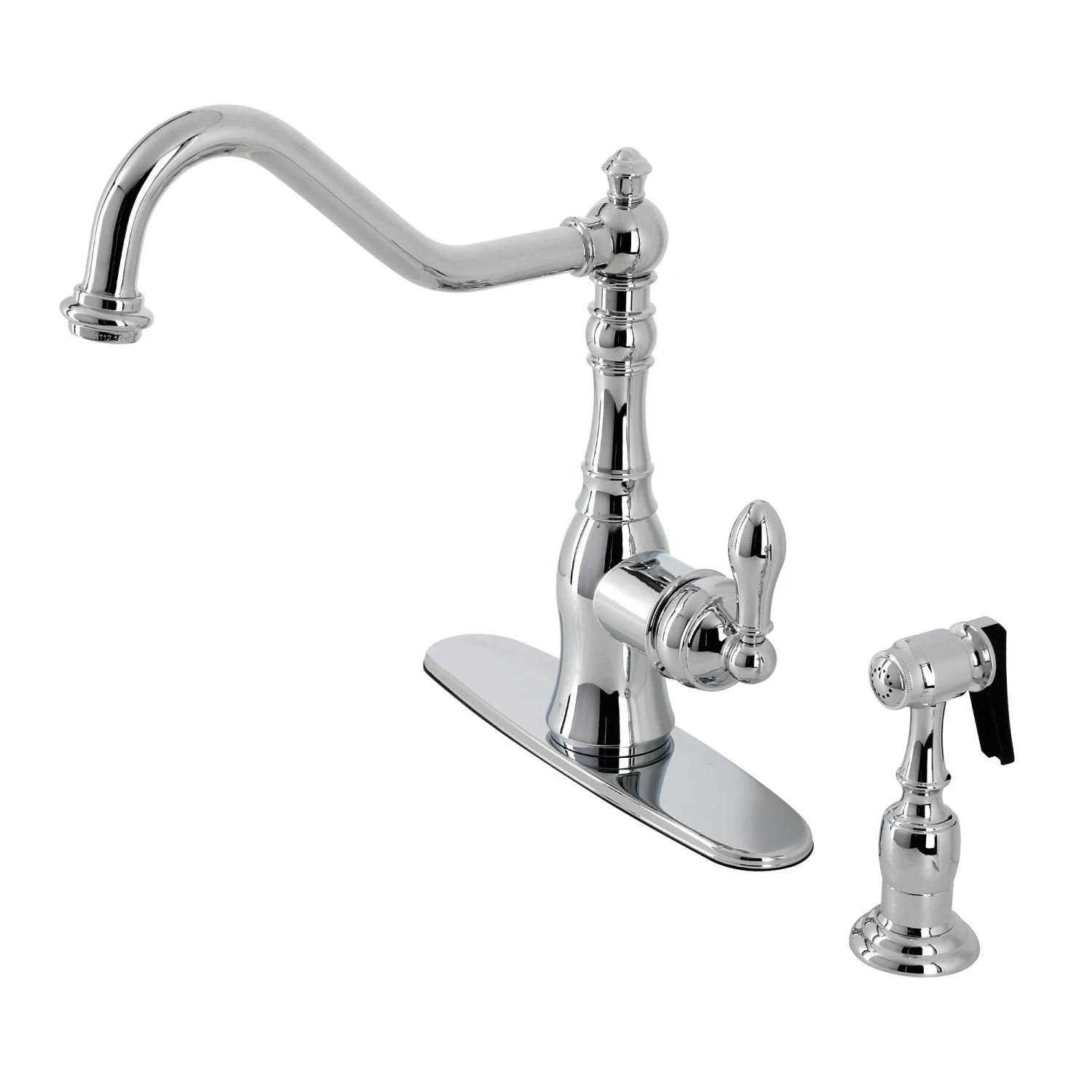 American Classic F Single-Handle 2-Hole/4-Hole Deck Mount Brass Side Sprayer Kitchen Faucet