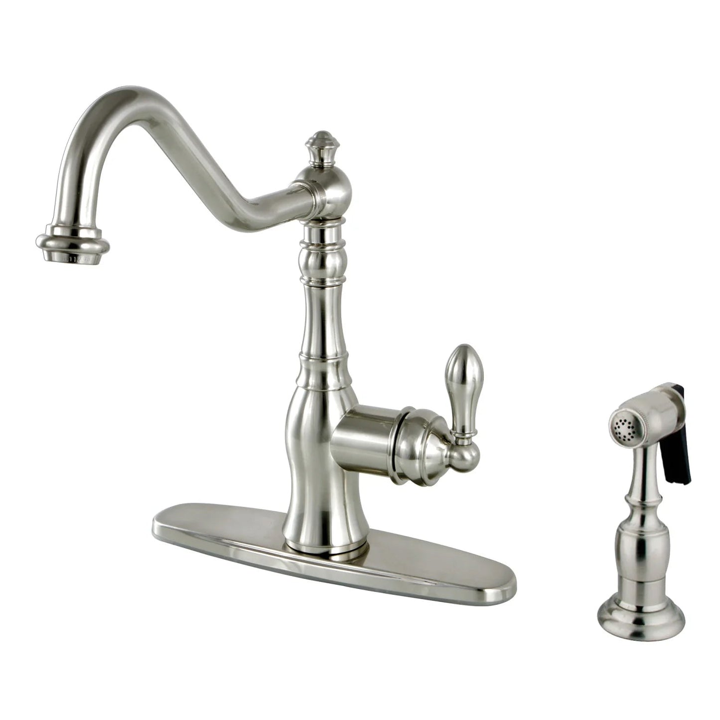 American Classic F Single-Handle 2-Hole/4-Hole Deck Mount Brass Side Sprayer Kitchen Faucet