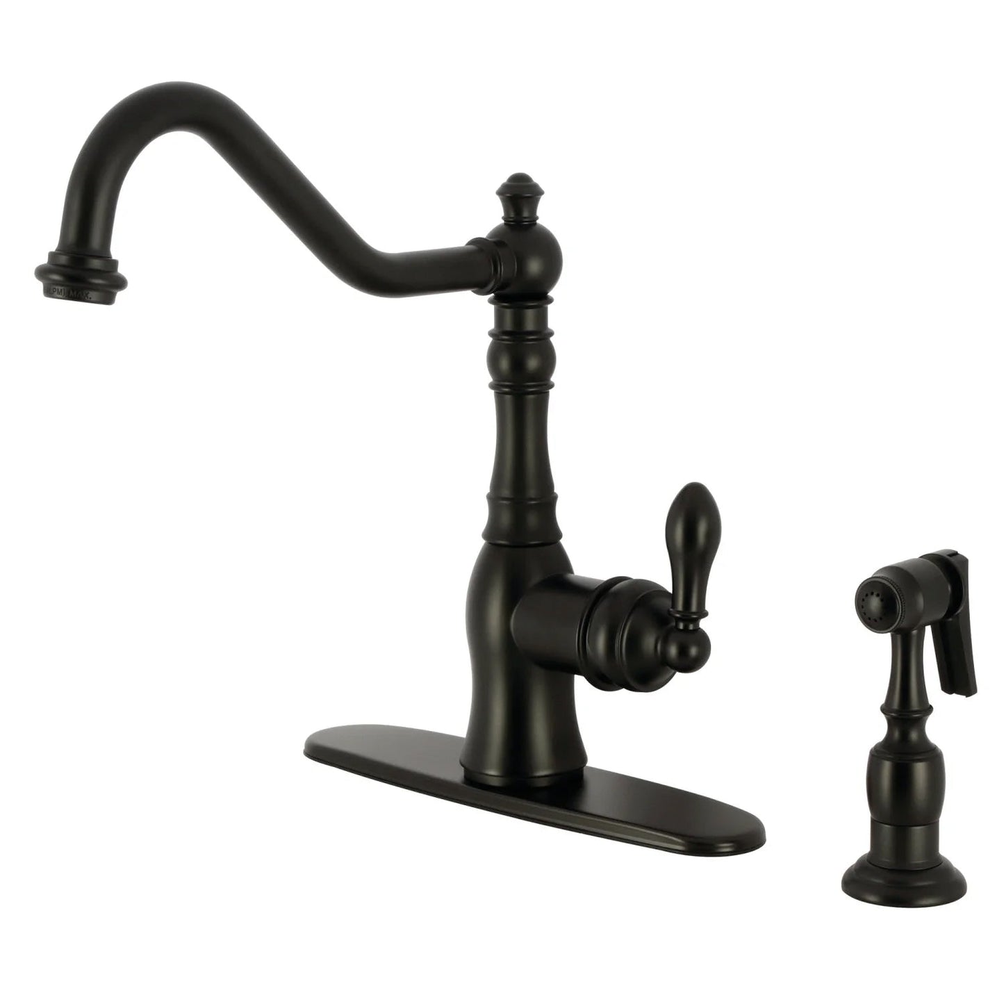 American Classic F Single-Handle 2-Hole/4-Hole Deck Mount Brass Side Sprayer Kitchen Faucet