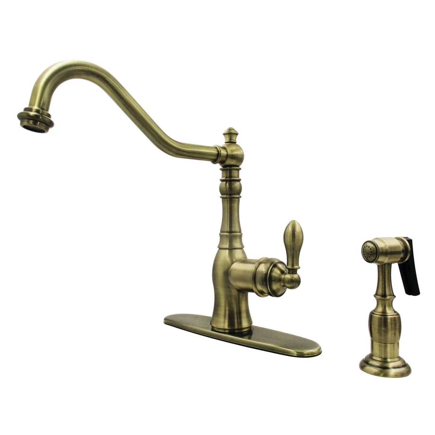 American Classic F Single-Handle 2-Hole/4-Hole Deck Mount Brass Side Sprayer Kitchen Faucet