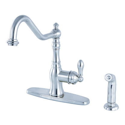 American Classic G Single-Handle 2-Hole/4-Hole Deck Mount Brass Side Sprayer Kitchen Faucet