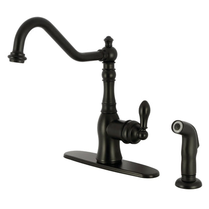 American Classic G Single-Handle 2-Hole/4-Hole Deck Mount Brass Side Sprayer Kitchen Faucet