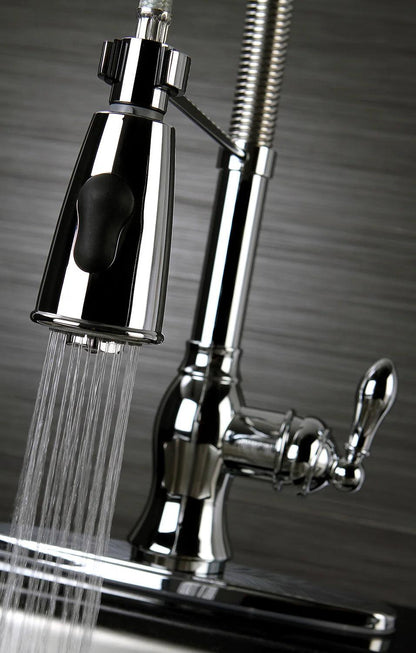 American Classic H Single-Handle 1-Hole/3-Hole Deck Mount Pre-Rinse Kitchen Faucet