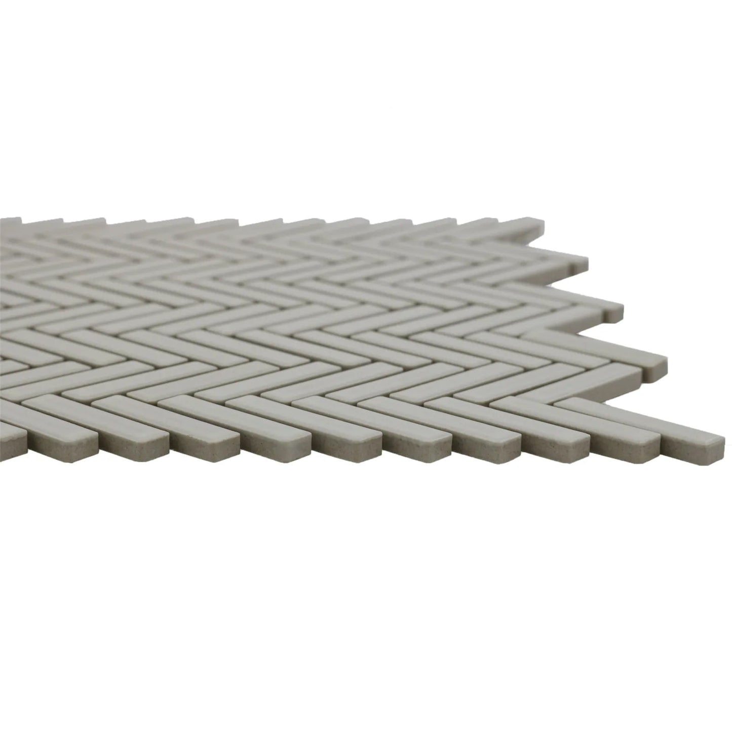 Bedrosians 90 Collection Off White (1/2" x 2" Pieces) 11" x 12.25" Porcelain Mosaic Tile