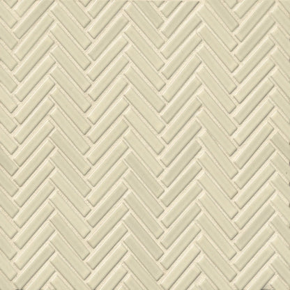 Bedrosians 90 Collection Off White (1/2" x 2" Pieces) 11" x 12.25" Porcelain Mosaic Tile