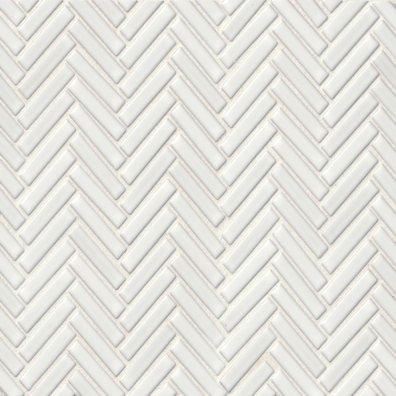 Bedrosians 90 Collection White (1/2" x 2" Pieces) 11" x 12.25" Porcelain Mosaic Tile