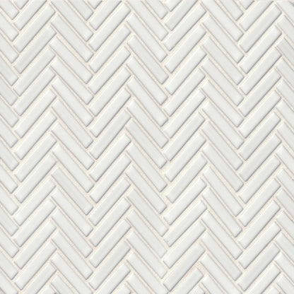 Bedrosians 90 Collection White (1/2" x 2" Pieces) 11" x 12.25" Porcelain Mosaic Tile