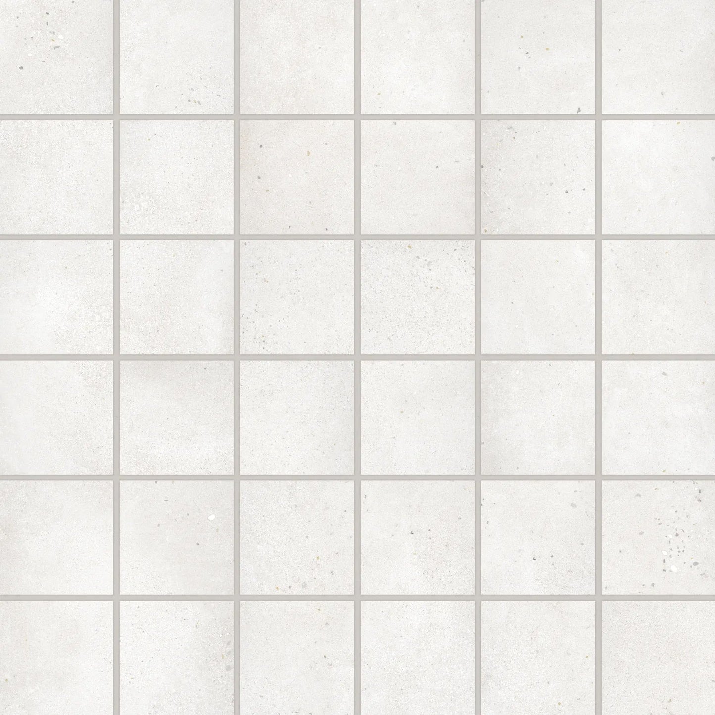 Bedrosians Area 51 Collection White (2" x 2" Pieces) 12" x 12" Matte Porcelain Mosaic Tile