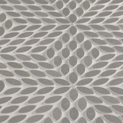 Bedrosians Celeste Collection Cinder Grey & Calacatta Losanna 14" x 16.125" Honed Marble Mosaic Tile