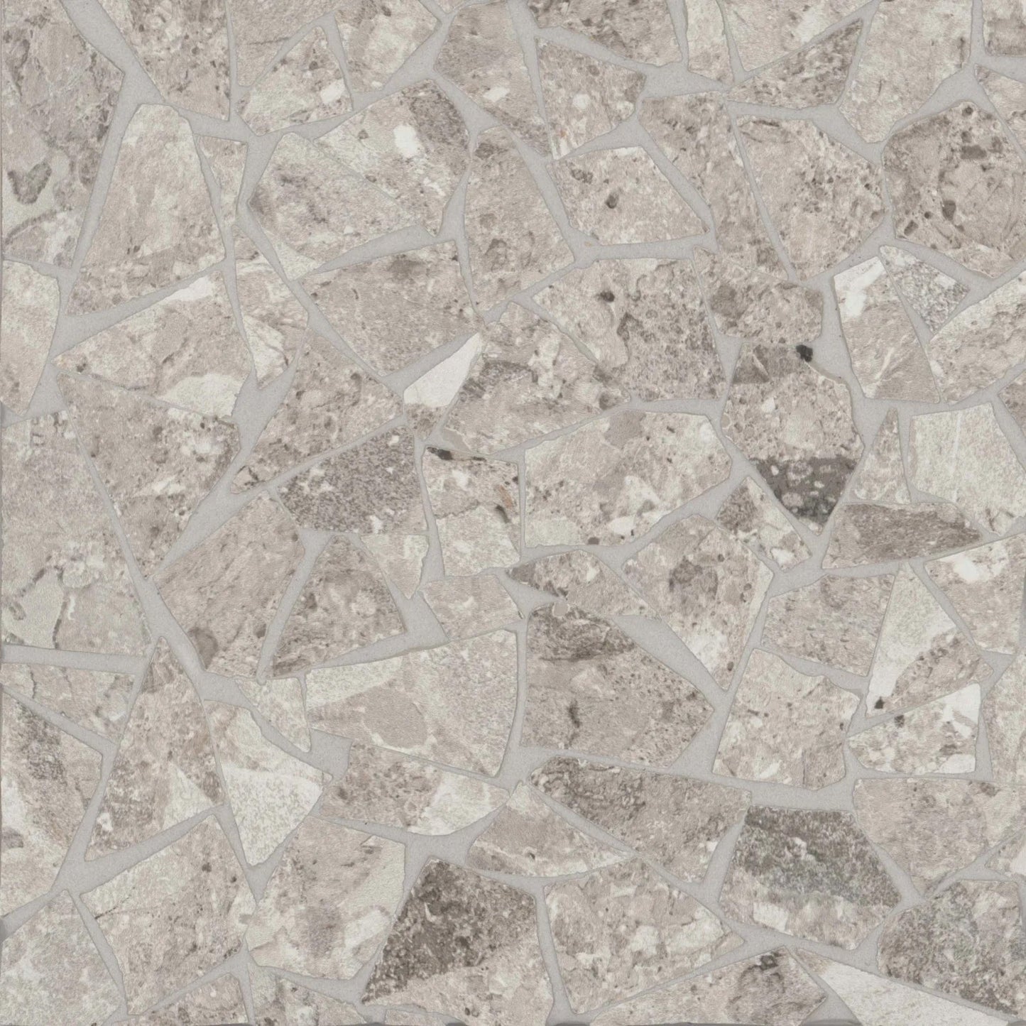 Bedrosians Frammenta Collection Light Grey 12" x 12" Matte Porcelain Mosaic Tile