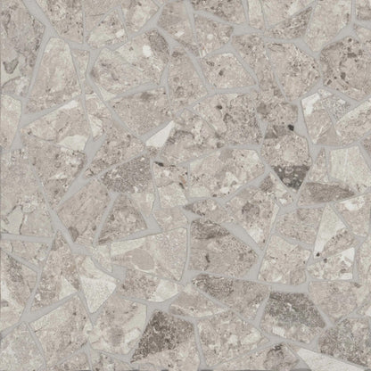 Bedrosians Frammenta Collection Light Grey 12" x 12" Matte Porcelain Mosaic Tile