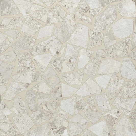 Bedrosians Frammenta Collection White 12" x 12" Matte Porcelain Mosaic Tile