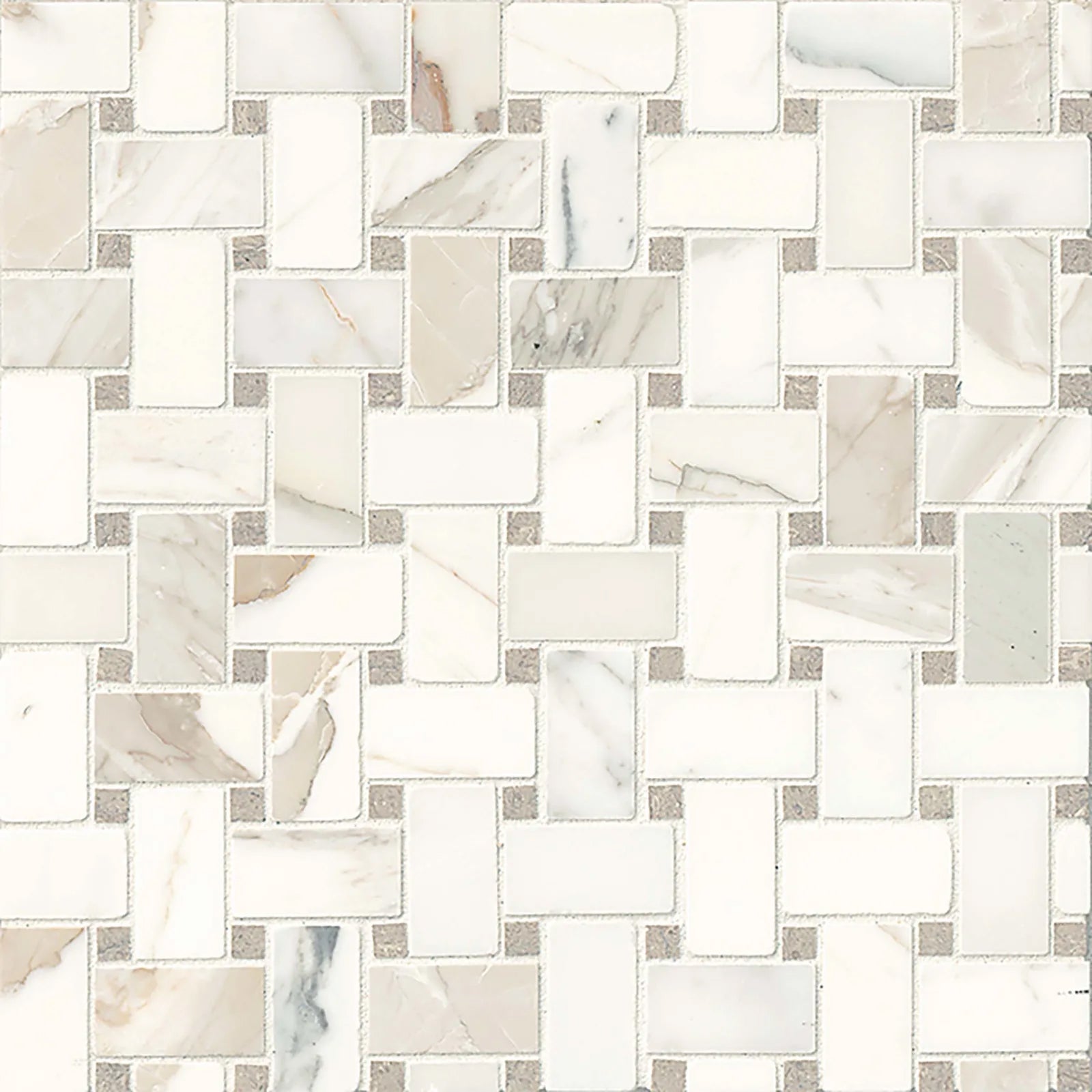 Bedrosians Hillcrest 12" x 12" Marble Mosaic Tile