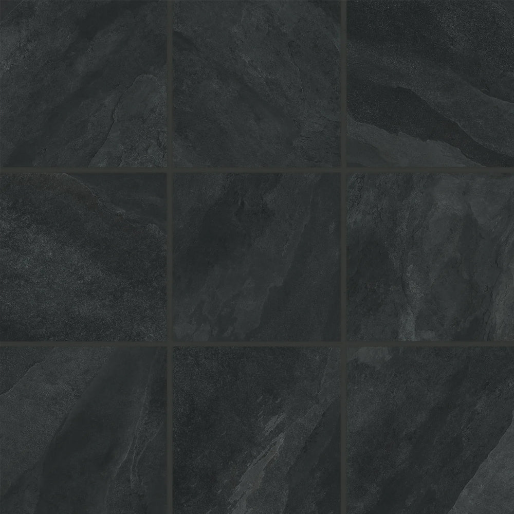 Bedrosians Magnifica Collection Pietra Scura (4" x 4" Pieces) 11.5" x 11.5" Honed Porcelain Mosaic Tile