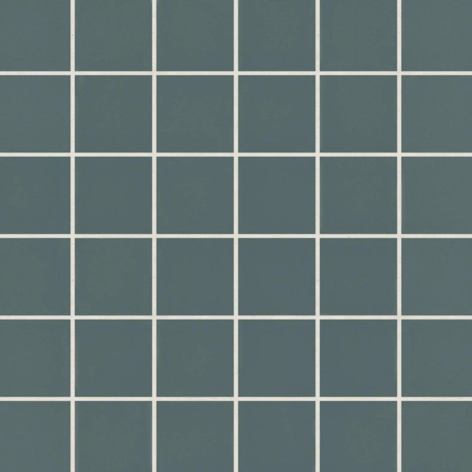 Bedrosians Marin Collection Ocean Teal (2" x 2" Pieces) 12" x 12" Matte Porcelain Mosaic Tile