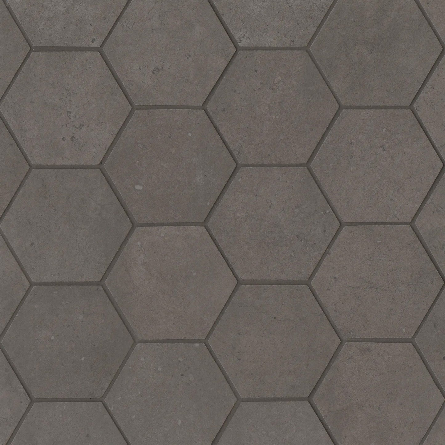 Bedrosians Materika Collection Mud Hexagon (3" Pieces) 10.25" x 11.75" Matte Porcelain Mosaic Tile
