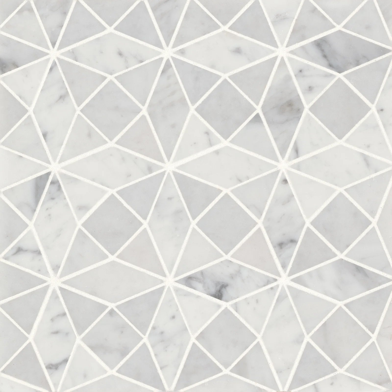 Bedrosians Monet Triangle Collection White Carrara 10.25