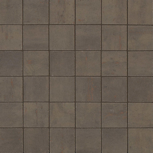 Bedrosians Rebel Collection Bronze (2" x 2" Pieces) 12" x 12" Matte Porcelain Mosaic Tile