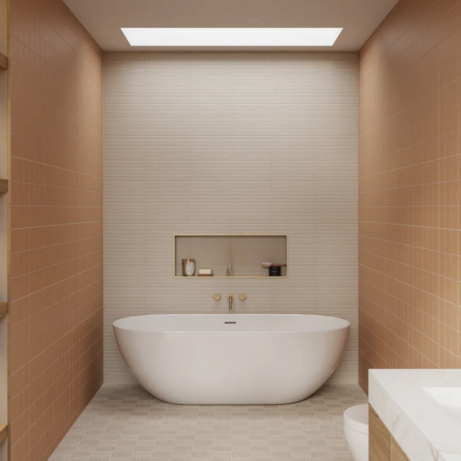 Bedrosians Sahara Collection Cotto (4" x 4" Pieces) 11.75" x 11.75" Matte Porcelain Mosaic Tile
