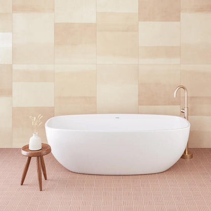 Bedrosians Sahara Collection Crosshatch Cotto (0.5" x 4" Pieces) 11.75" x 11.75" Matte Porcelain Mosaic Tile