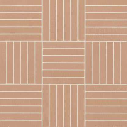 Bedrosians Sahara Collection Crosshatch Cotto (0.5" x 4" Pieces) 11.75" x 11.75" Matte Porcelain Mosaic Tile