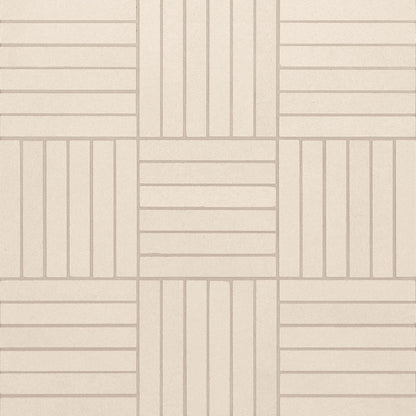 Bedrosians Sahara Collection Crosshatch White (0.5" x 4" Pieces) 11.75" x 11.75" Matte Porcelain Mosaic Tile