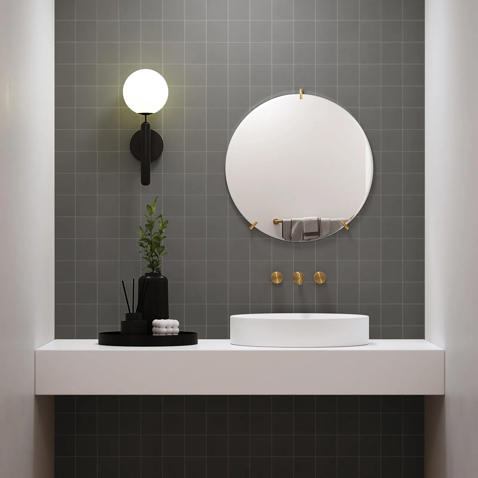Bedrosians Sahara Collection Dark (4" x 4" Pieces) 11.75" x 11.75" Matte Porcelain Mosaic Tile