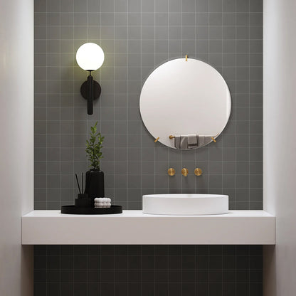Bedrosians Sahara Collection Dark (4" x 4" Pieces) 11.75" x 11.75" Matte Porcelain Mosaic Tile