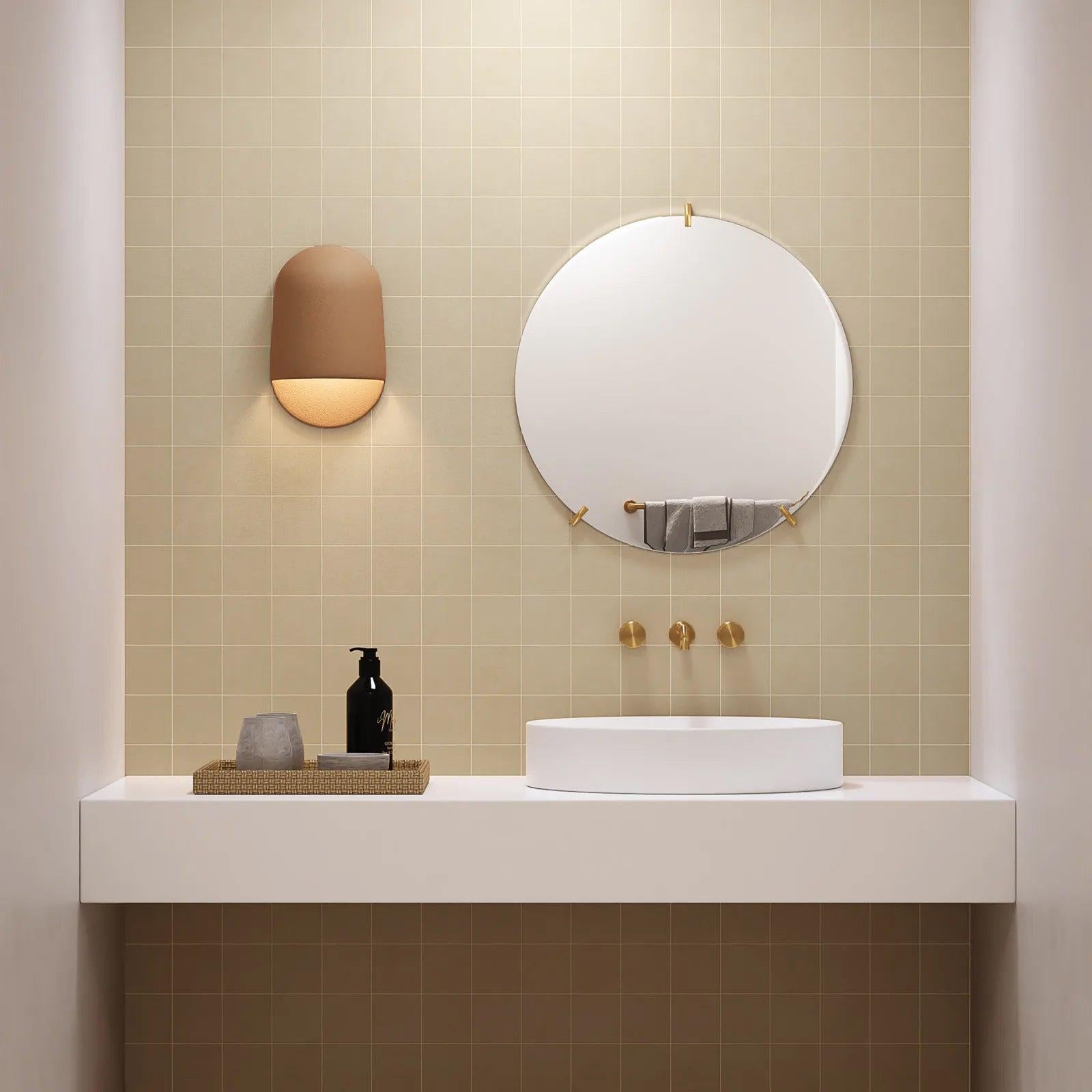 Bedrosians Sahara Collection Ecru (4" x 4" Pieces) 11.75" x 11.75" Matte Porcelain Mosaic Tile