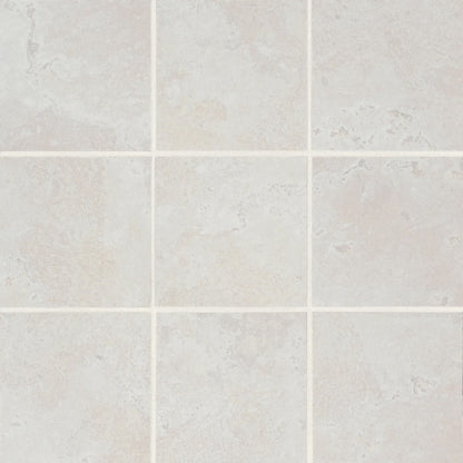 Bedrosians Thaddeus Collection White (4" x 4" Pieces) 12" x 12" Matte Porcelain Mosaic Tile