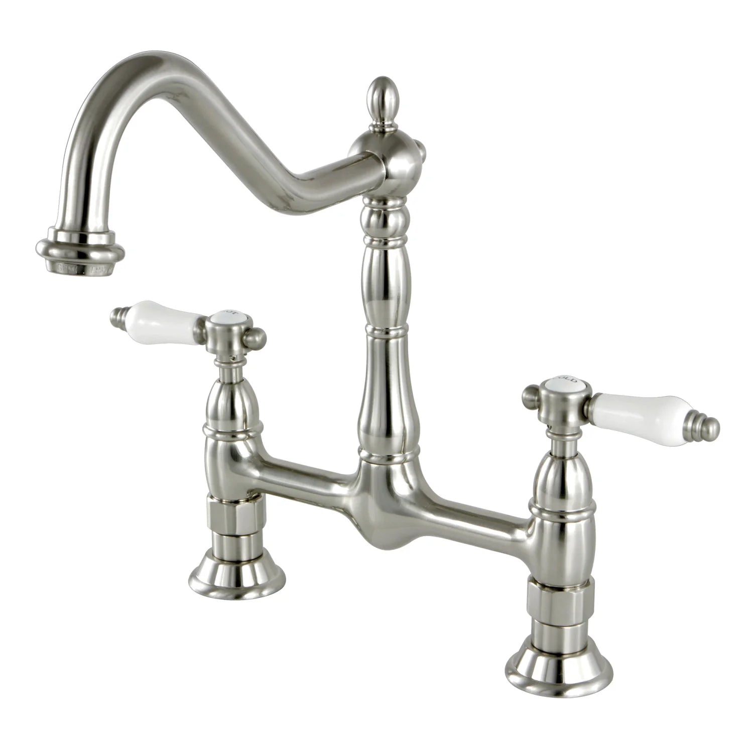 Bel-Air B Two-Handle 2-Hole Deck Mount Bridge Kitchen Faucet