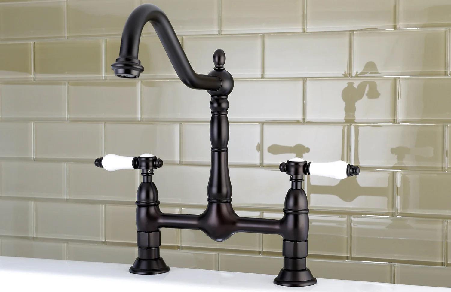 Bel-Air B Two-Handle 2-Hole Deck Mount Bridge Kitchen Faucet