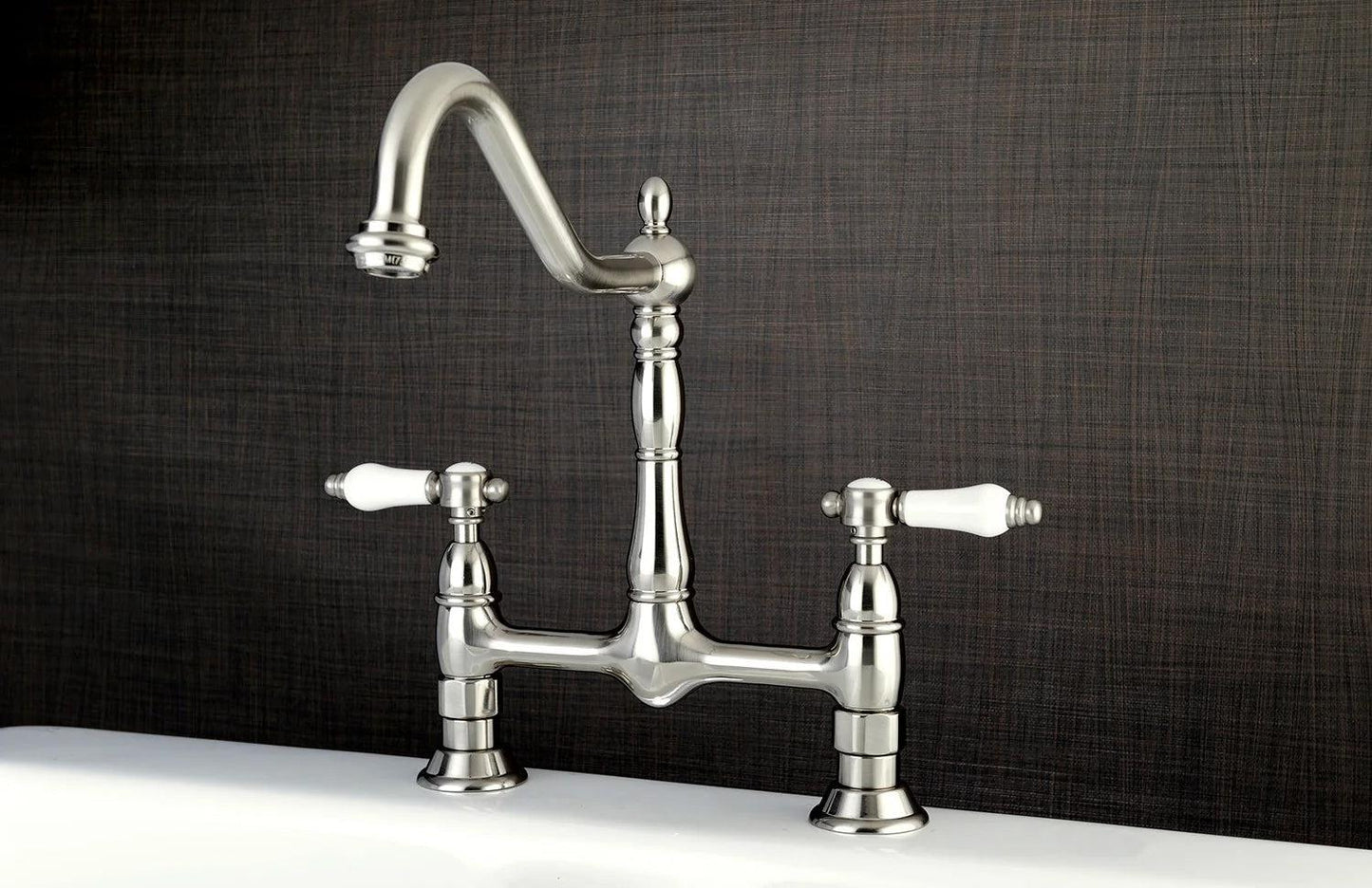 Bel-Air B Two-Handle 2-Hole Deck Mount Bridge Kitchen Faucet