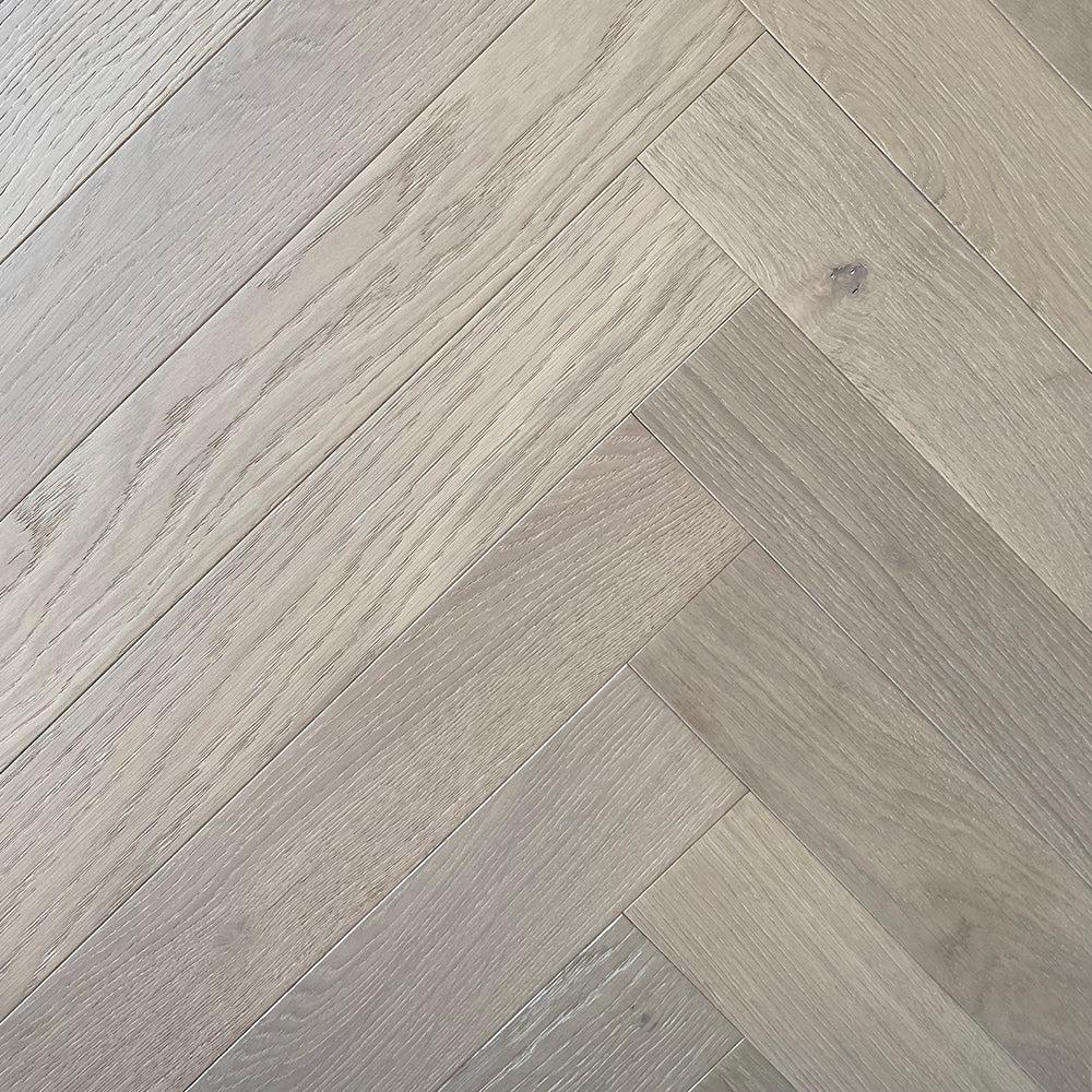 Bel Air Wood Flooring Herringbone Collection Frost Wood 9/16" x 3 1/2" x 24" Engineered Wood Flooring