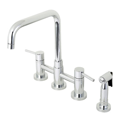 Concord K Two-Handle 4-Hole Deck Mount Side Sprayer Bridge Kitchen Faucet