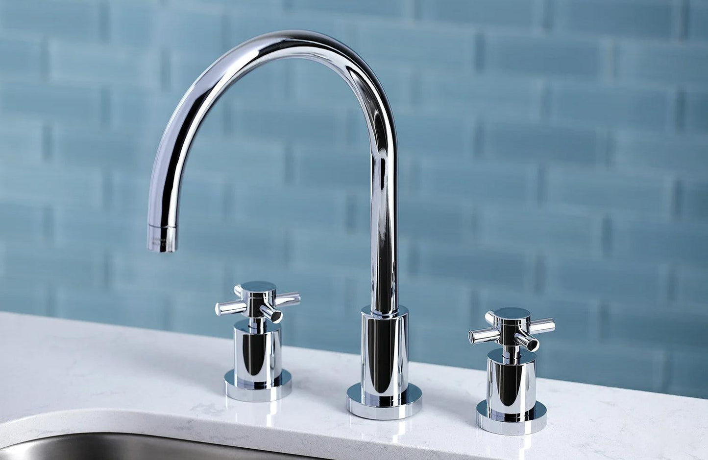 Concord N Two-Handle 3-Hole Deck Mount Widespread Kitchen Faucet