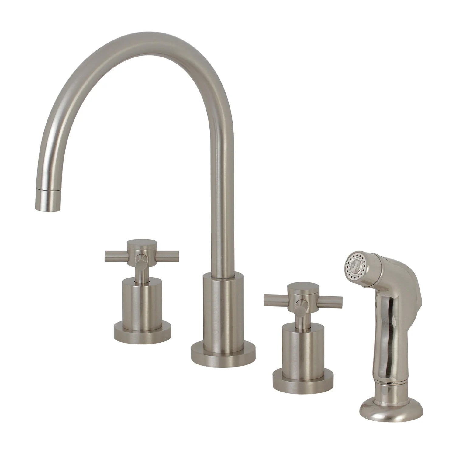 Concord R Two-Handle 4-Hole Deck Mount Widespread Side Sprayer Kitchen Faucet