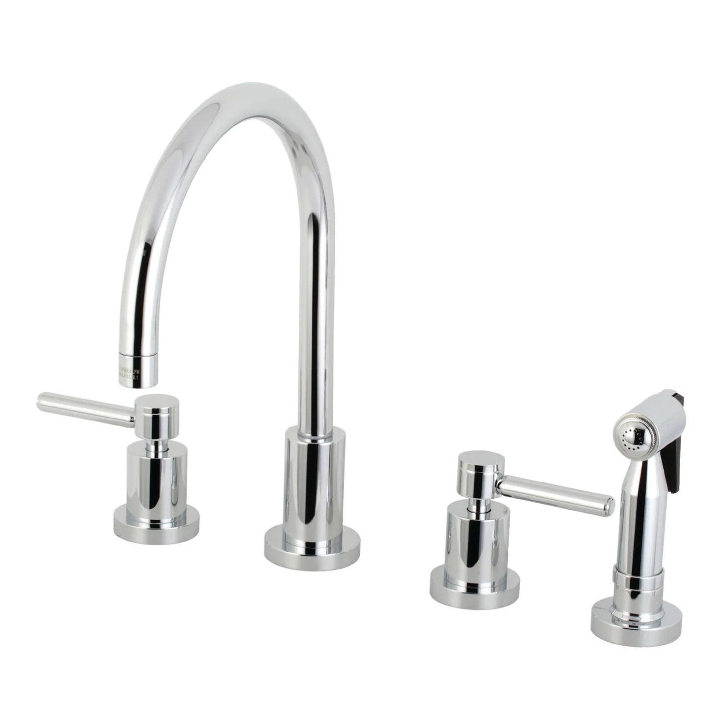 Concord S Two-Handle 4-Hole Deck Mount Widespread Side Sprayer Kitchen Faucet