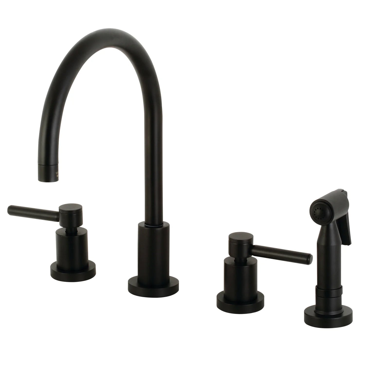 Concord S Two-Handle 4-Hole Deck Mount Widespread Side Sprayer Kitchen Faucet