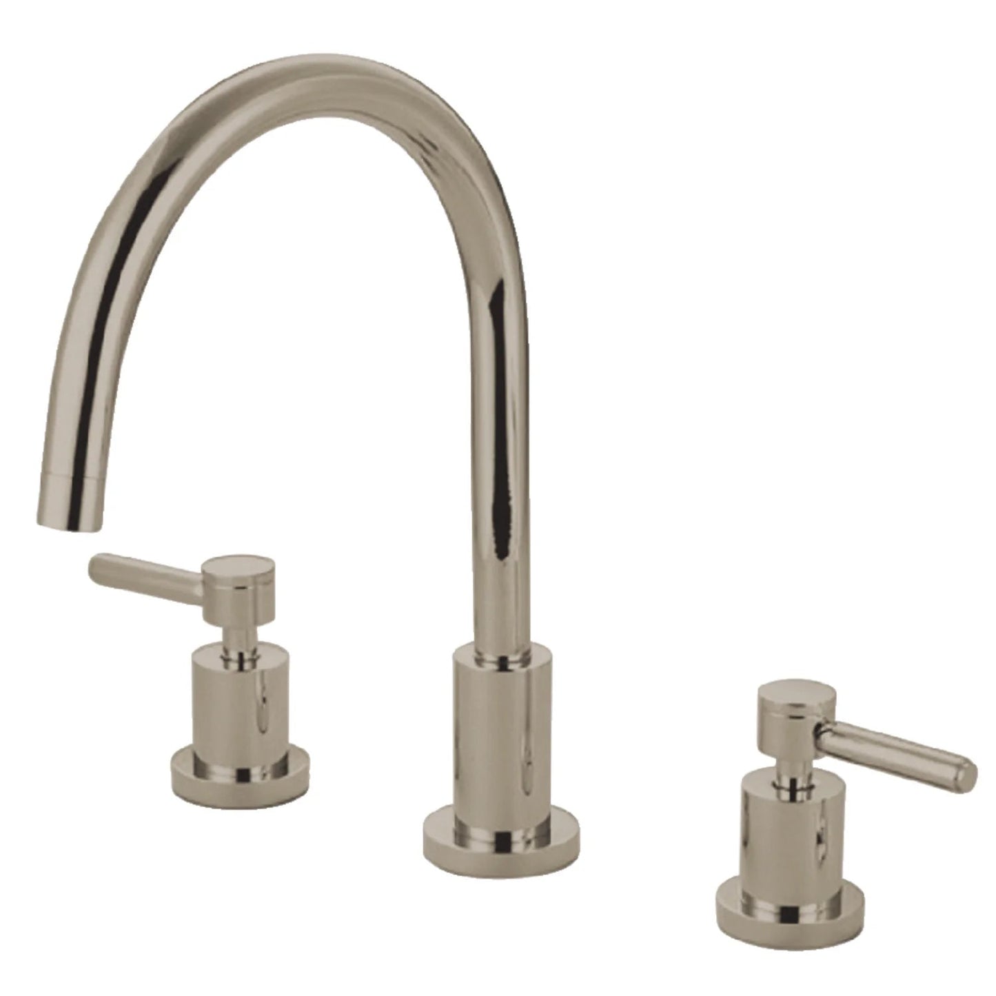 Concord T Two-Handle 3-Hole Deck Mount Widespread Kitchen Faucet