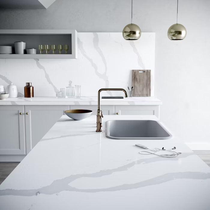 Cosentino Silestone Eternal Collection Bianco Calacatta Polished 128" x 63" Quartz Slab