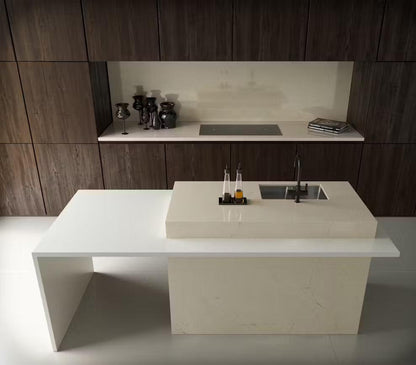 Cosentino Silestone Eternal Collection Et Marfil Polished or Suede Finish 128" x 63" Quartz Slab