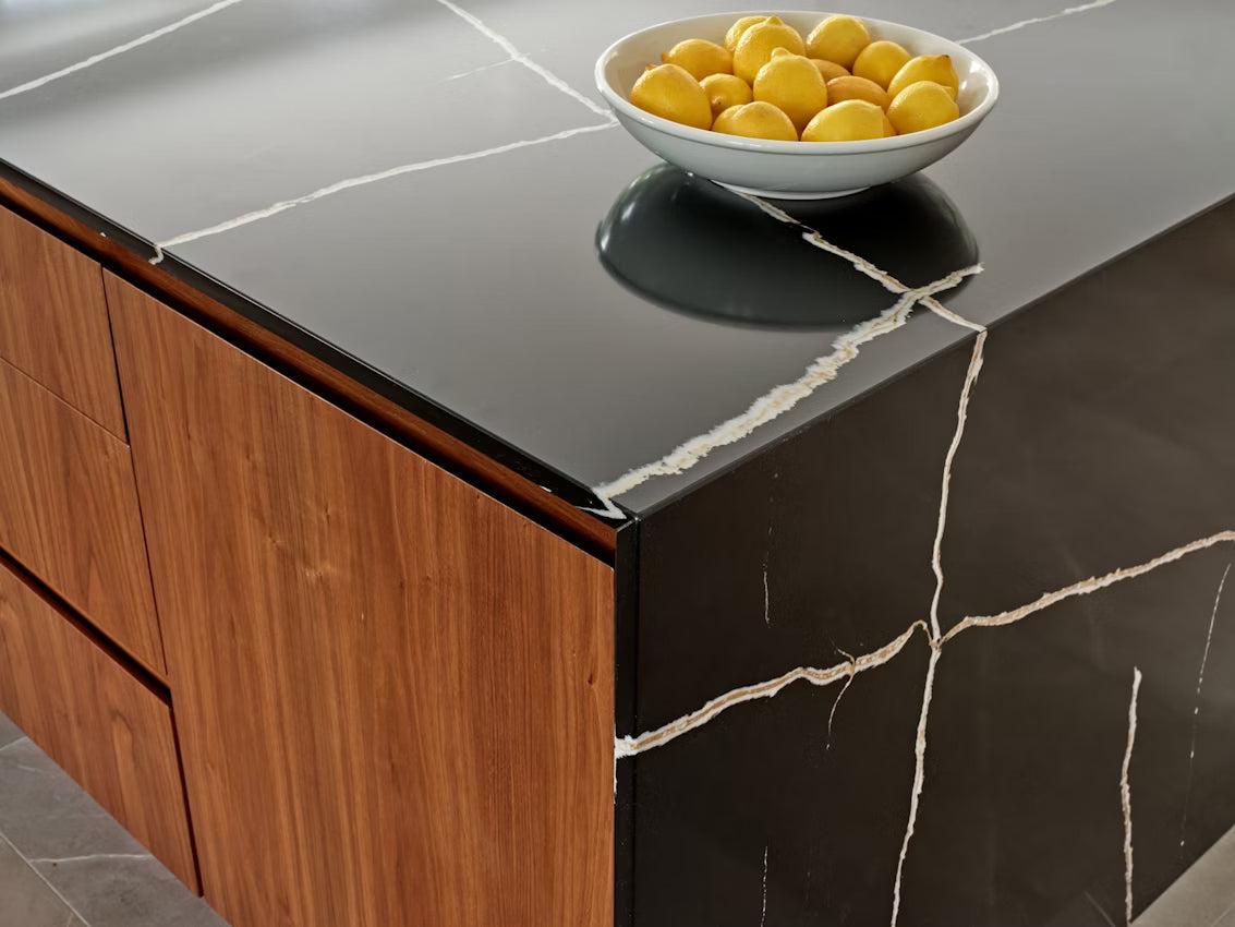 Cosentino Silestone Eternal Collection Et. Noir Polished or Suede Finish 128" x 63" Quartz Slab