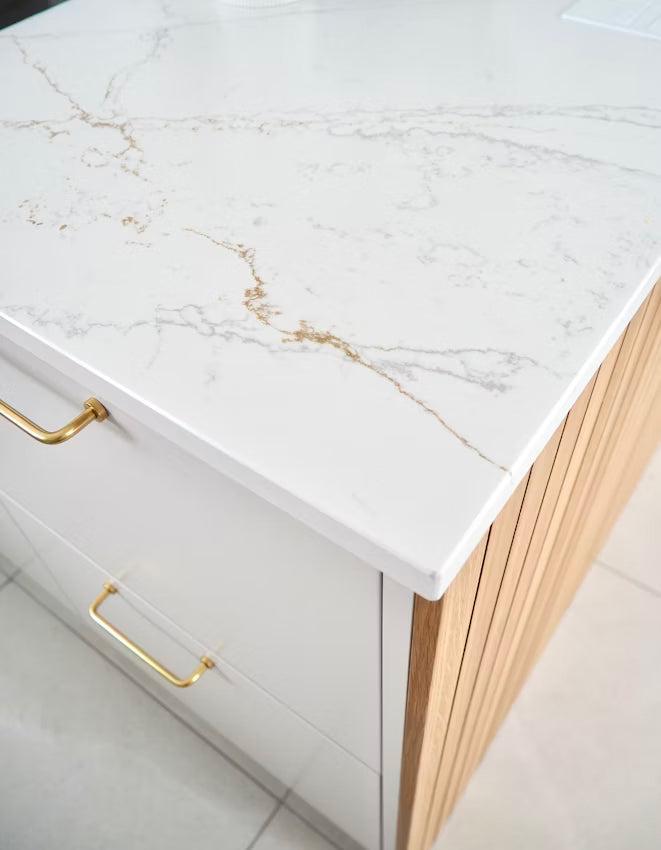 Cosentino Silestone Ethereal Collection Ethereal Glow Polished or Suede Finish 128" x 63" Quartz Slab