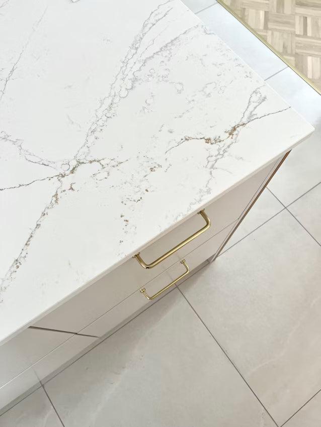 Cosentino Silestone Ethereal Collection Ethereal Glow Polished or Suede Finish 128" x 63" Quartz Slab