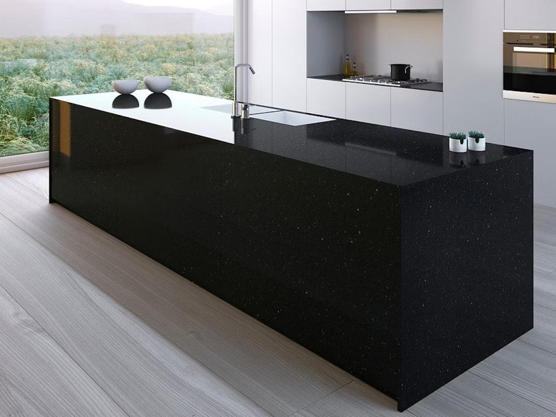 Cosentino Silestone Stellar Collection Stellar Night Polished 128" x 63" Quartz Slab