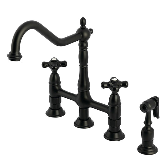 Duchess C Two-Handle 4-Hole Deck Mount Side Sprayer Bridge Kitchen Faucet