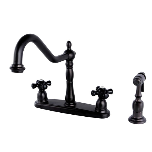 Duchess E Two-Handle 4-Hole Deck Mount Side Sprayer 8" Centerset Kitchen Faucet